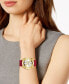ფოტო #4 პროდუქტის Women's Red Silicone Strap Watch 40mm