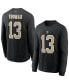 Фото #1 товара Men's Michael Thomas Black New Orleans Saints Player Name and Number Long Sleeve T-shirt