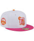 ფოტო #1 პროდუქტის Men's White, Pink Detroit Tigers Tiger Stadium 59FIFTY Fitted Hat