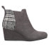 Фото #1 товара TOMS Kelsey Wedge Round Toe Booties Womens Grey Casual Boots 10018916T