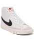 Кроссовки высокие Nike Blazer Mid 77's для женщин с верхней частью от Finish Line Черно-белый, 9 - фото #1