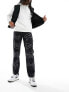 Фото #1 товара Karl Kani OG relaxed fit denim jeans in black with large logo embroidery