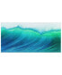 Фото #1 товара Blue Wave Frameless Free Floating Tempered Art Glass Wall Art by EAD Art Coop, 36" x 72" x 0.2"