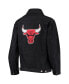 ფოტო #4 პროდუქტის Women's Black Chicago Bulls Patch Denim Button-Up Jacket