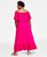 ფოტო #2 პროდუქტის Plus Size Off-The-Shoulder Maxi Dress, Created for Macy's