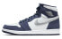 Фото #1 товара Кроссовки Nike Air Jordan 1 Retro High COJP Midnight Navy (2020) (Белый, Синий)