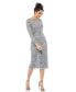 Women's Embellished Long Sleeve Column Dress