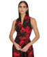 ფოტო #4 პროდუქტის Women's V-Neck Sleeveless A-Line Dress