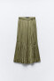 Фото #6 товара Плиссированная юбка из сатина ZARA