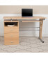 Desk With Three Drawer Single Pedestal And Pull-Out Keyboard Tray