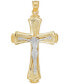 ფოტო #1 პროდუქტის Crucifix Pendant in 10k Two-Tone Gold