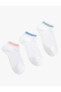 3'lü Patik Çorap Seti Şerit Detaylı
