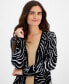 ფოტო #3 პროდუქტის Women's Printed Open-Front Cardigan, Created for Macy's