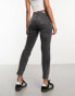 ONLY Emily high waisted straight leg jeans in washed grey