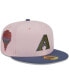 Фото #1 товара Men's Pink, Blue Arizona Diamondbacks Olive Undervisor 59FIFTY Fitted Hat