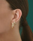 Diamond Textured Small Hoop Earrings (1/4 ct. t.w.) in Gold Vermeil, Created for Macy's