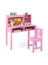 Фото #8 товара Kids Desk and Chair Set with Hutch and Bulletin Board for 3+ Kids