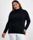 ფოტო #1 პროდუქტის Plus Size Turtleneck Sweater