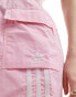 adidas Originals three stripe cargos shorts in pink