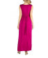 ფოტო #3 პროდუქტის V Neck Sleeveless Maternity Maxi Dress with Belt