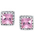 Cubic Zirconia Princess Stud Earrings in Sterling Silver, Created for Macy's