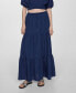 Women's Long Cotton Flared Skirt