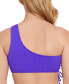 Фото #2 товара Juniors' One-Shoulder Side-Cinch Bikini Top, Created for Macy's
