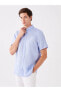Фото #1 товара Рубашка мужская LC Waikiki SOUTHBLUE Regular Fit Коротким рукавом из льна 100%Кетен