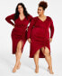Trendy Plus Size Ruched Slinky Dress
