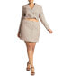 ფოტო #1 პროდუქტის Plus Size Open Front Blazer Dress