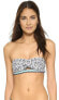 Фото #1 товара Ella Moss 257066 Women's Removable Soft Bandeau Bikini Top Swimwear Size M