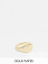 Pieces exclusive 18k plated heart signet ring in gold