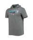 Фото #3 товара Men's Heathered Gray Carolina Panthers Team Brushed Hoodie T-shirt