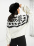 Фото #7 товара Threadbare Ski high neck printed jumper with fringing in monochrome