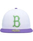 Фото #2 товара Men's White Brooklyn Dodgers Side Patch 59FIFTY Fitted Hat