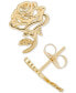ფოტო #2 პროდუქტის Children's Belle Rose Stud Earrings in 14k Gold