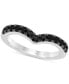 ფოტო #1 პროდუქტის Black Diamond V-Shape Ring (1/2 ct. t.w.) in 14k White Gold