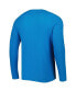 Фото #3 товара Men's Blue Miami Marlins Inertia Raglan Long Sleeve Henley T-shirt
