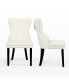 Velvet Upholstered Tufted Dining Chairs Set of 2