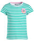 ფოტო #1 პროდუქტის Toddler & Little Girls Peachy Patch Striped T-Shirt, Created for Macy's