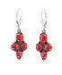 Фото #1 товара Sterling Silver and Genuine Gemstone Lever Back Earrings