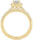 ფოტო #3 პროდუქტის Diamond Princess Halo Bridal Set (1 ct. t.w.) in 14k White or Yellow Gold