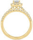 Фото #3 товара Diamond Princess Halo Bridal Set (1 ct. t.w.) in 14k White or Yellow Gold