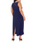 ფოტო #2 პროდუქტის Plus Size Crewneck Back Keyhole Sleeveless Dress