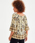 Women's Printed On-Off Knit Top, Created for Macy's