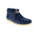 Фото #3 товара Clarks Wallabee Boot 26169152 Mens Blue Suede Lace Up Chukkas Boots
