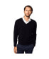 ფოტო #3 პროდუქტის Bellemere Men's Solid V-Neck Merino Sweater
