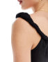 Фото #4 товара Mango twist shoulder bardot top in black