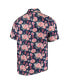 Фото #4 товара Рубашка мужская FOCO сине-бордовая с цветочным узором из льна