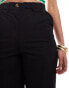 DTT Tall high waisted smart trousers in black